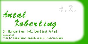 antal koberling business card